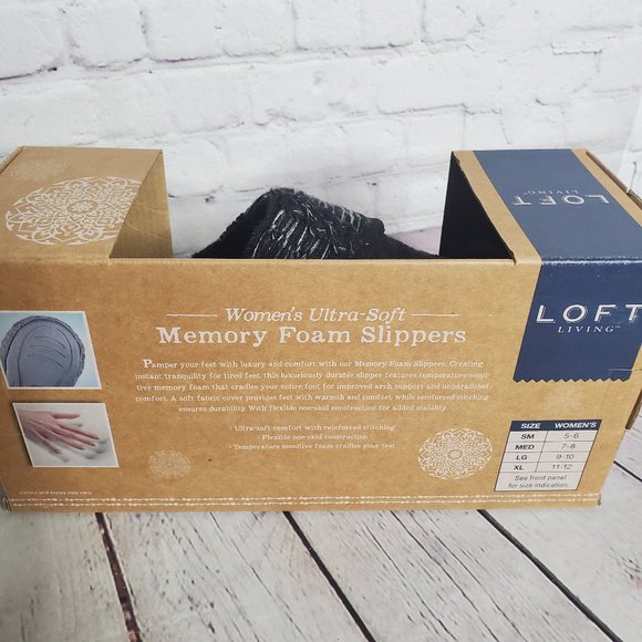 Loft Living Memory Foam Slippers - Picture 3 of 7